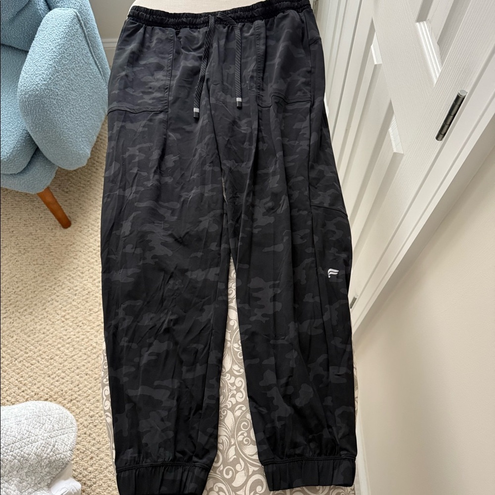 Fabletics Black Camo Joggers